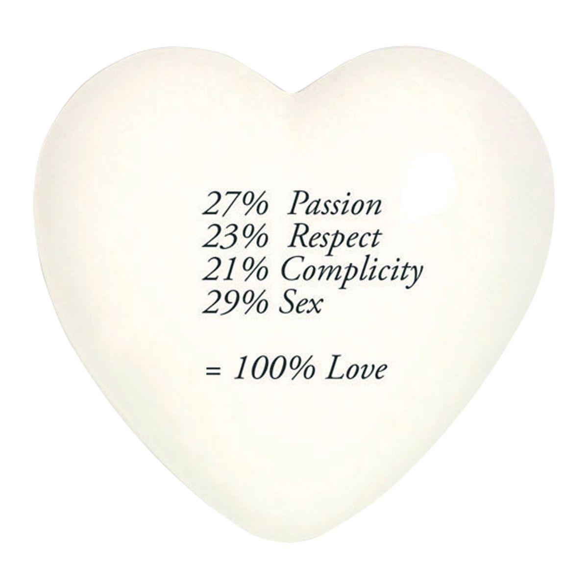 Cuore in ceramica 100% love