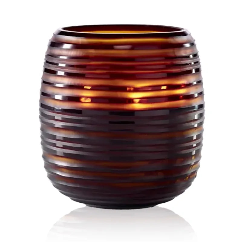 Candela Sphere Amber ONNO Collection - Fragranza Ginger Fig - Medium Size 15,5x17 cm