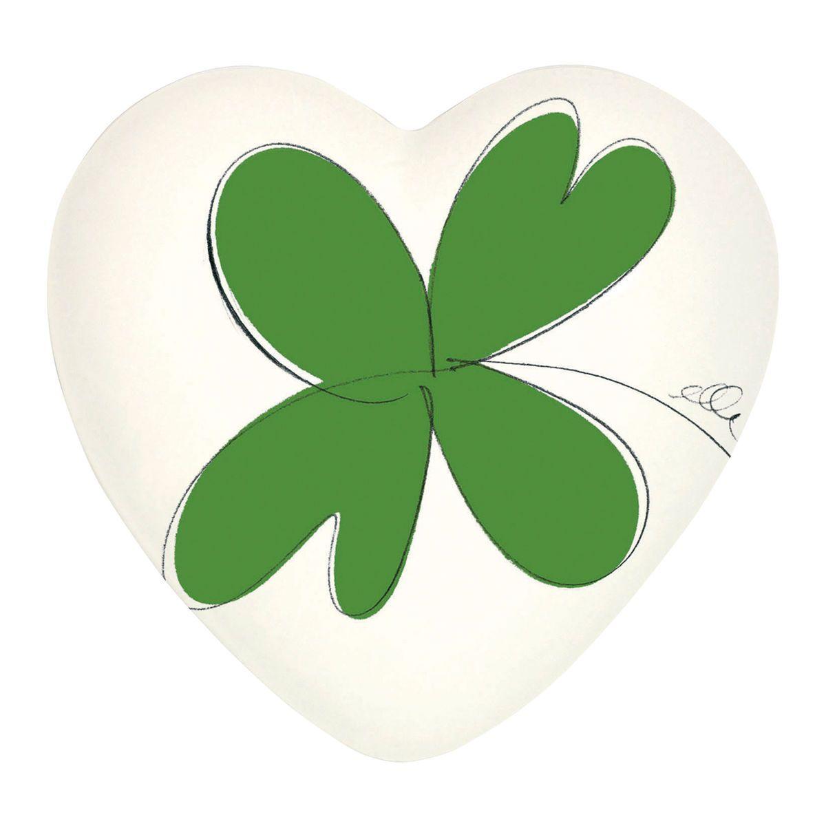 Cuore in ceramica “good luck”