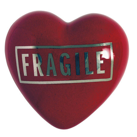 Cuore in ceramica "Fragile"