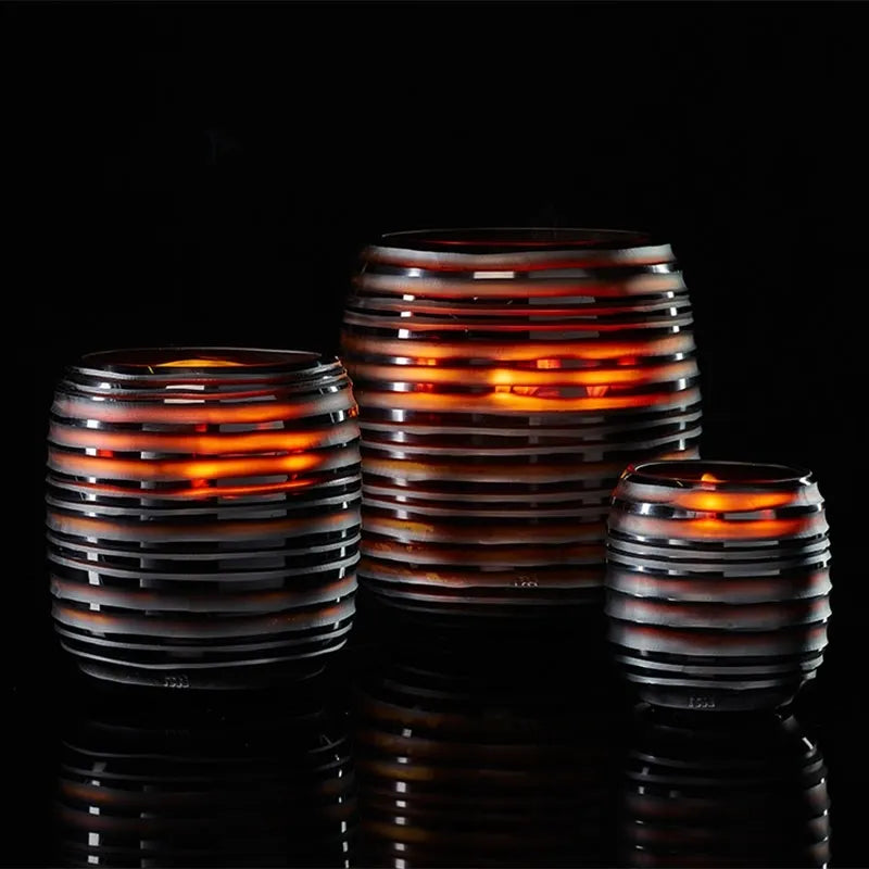 Candela Sphere Amber ONNO Collection - Fragranza Safari - Small Size 13x15 cm