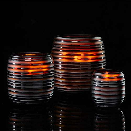 Candela Sphere Amber ONNO Collection - Fragranza Safari - Small Size 13x15 cm