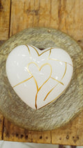 Cuore in ceramica Special Edition "White Kintsugi"