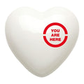 Cuore in ceramica “you are here”