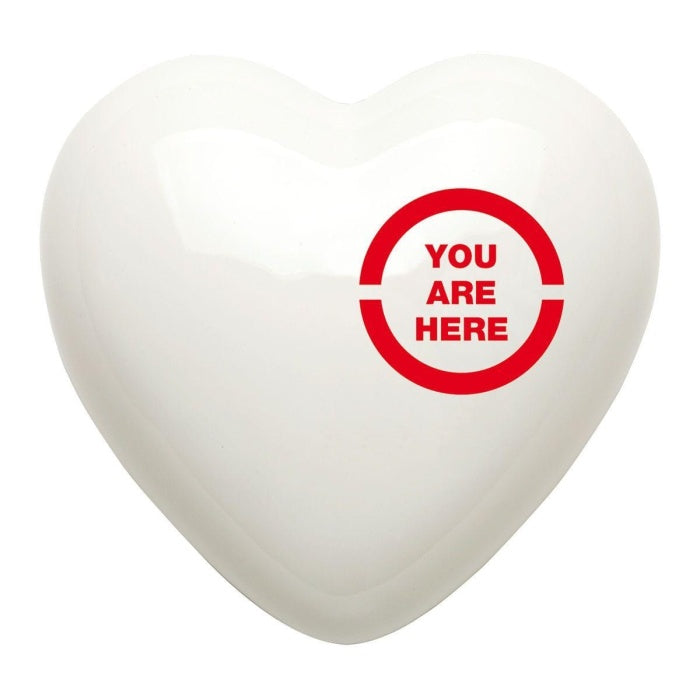Cuore in ceramica “you are here”