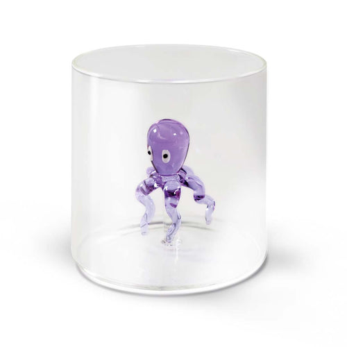 Bicchiere in vetro borosilicato con soggetto in vetro colorato all'interno | WD Lifestyle