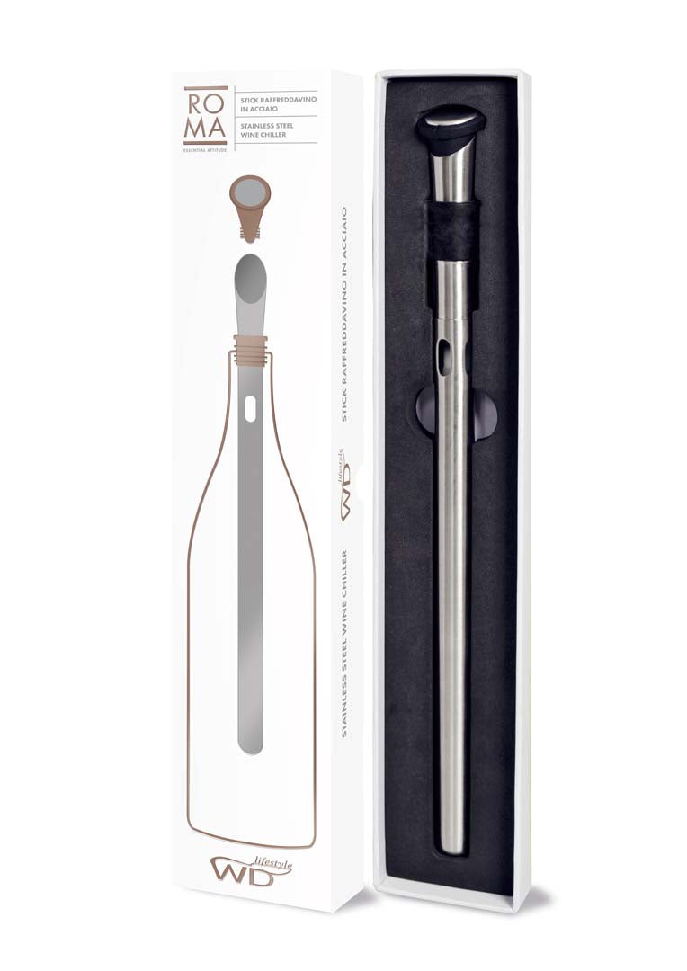 Stick raffredda vino con tappo ermetico e beccuccio versatore in Acciaio inox | WD Lifestyle
