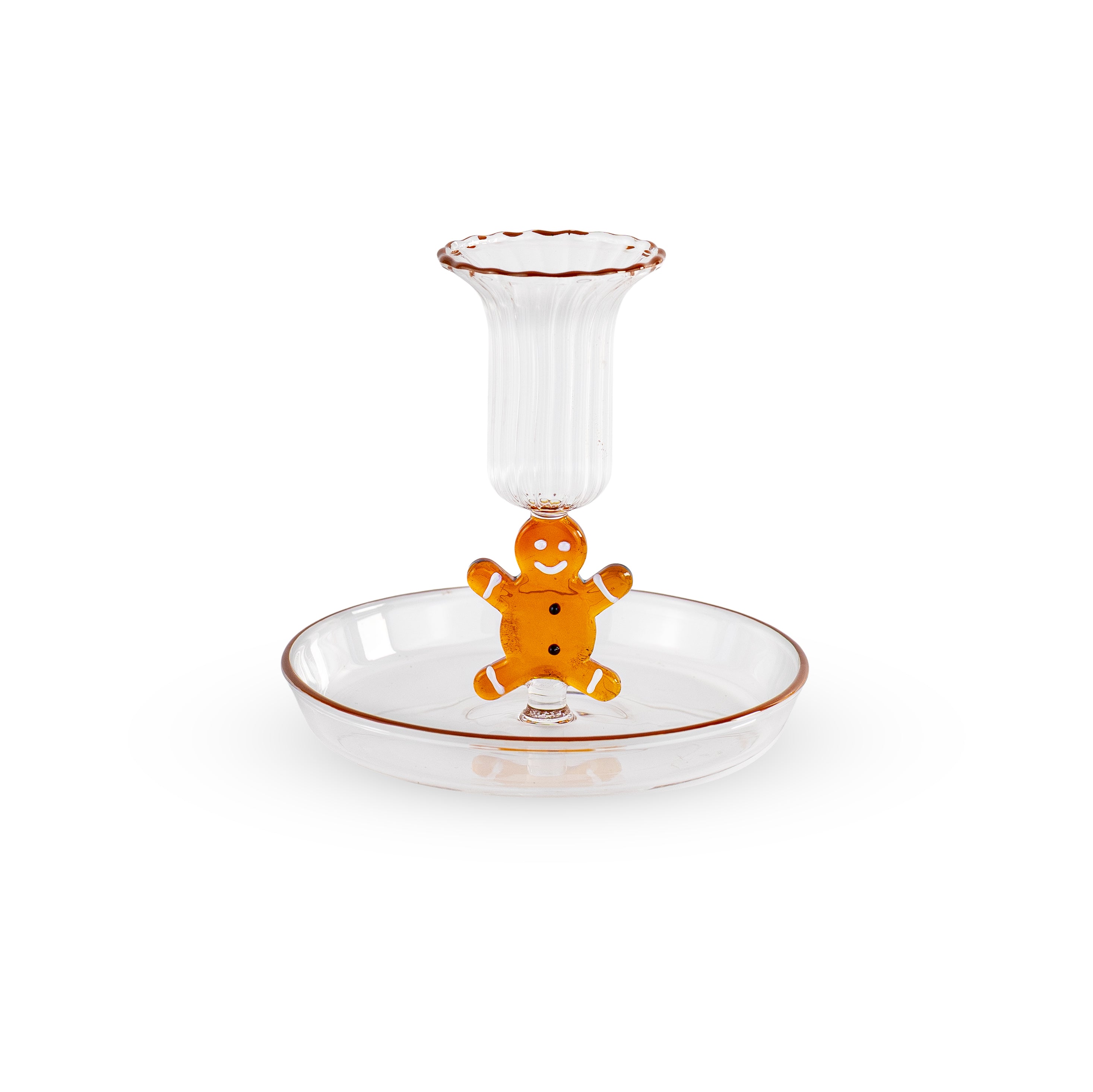 Portacandele in vetro borosilicato con decori Natalizi  WD Lifestyle 