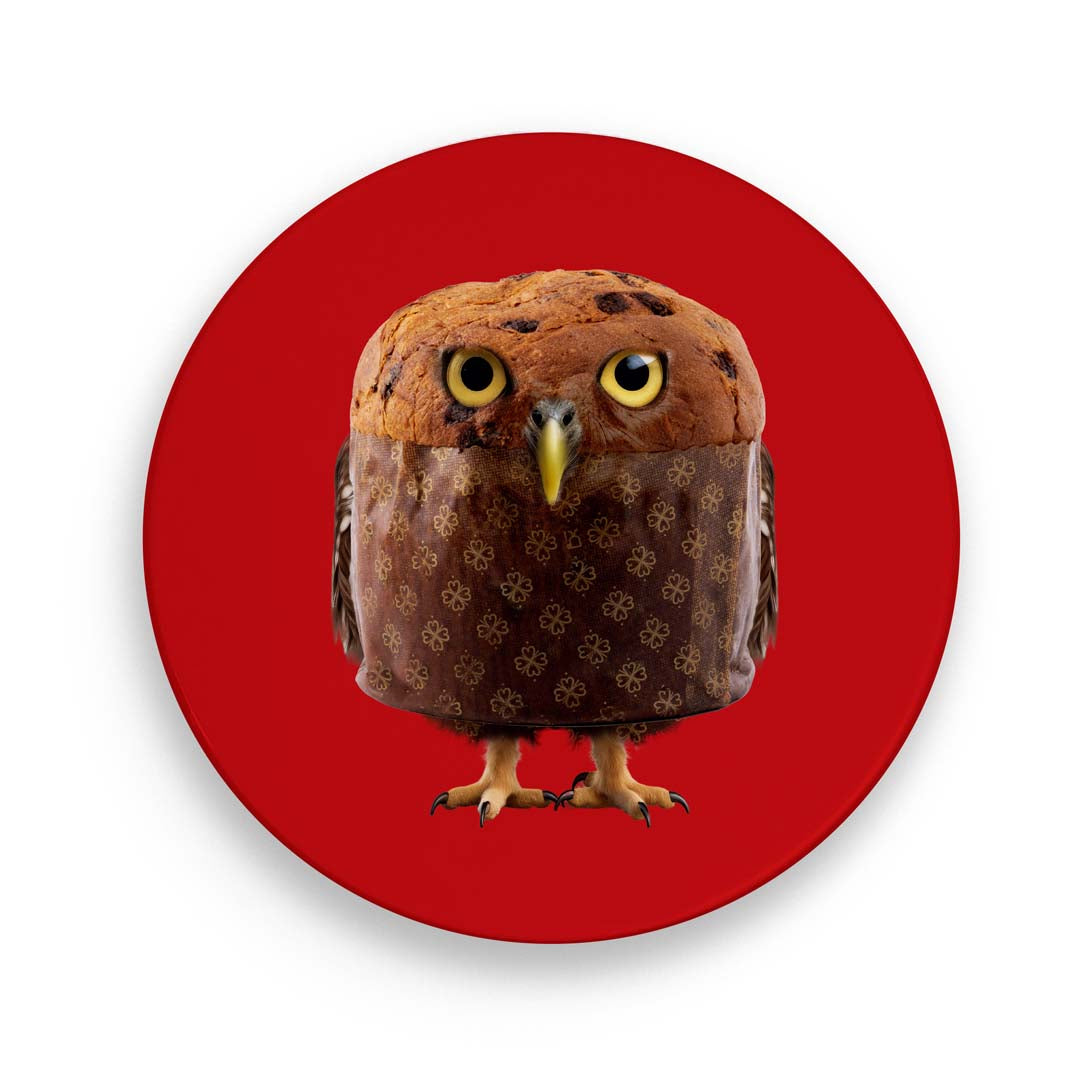 sottopentola in porcellana e sughero color verde con fantasia cervo con le corna bianche  e rosse ad evocare le stecche natalizie di zucchero